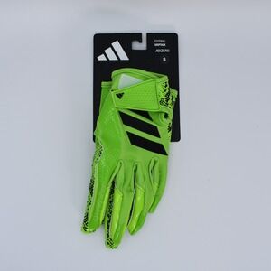 adidas Adizero GripTack Palm Football Gloves Green Black Men's Size Small NEW